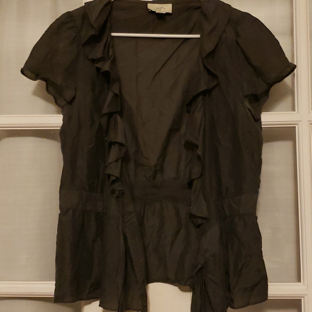 Super cute Loft ruffle cardigan!